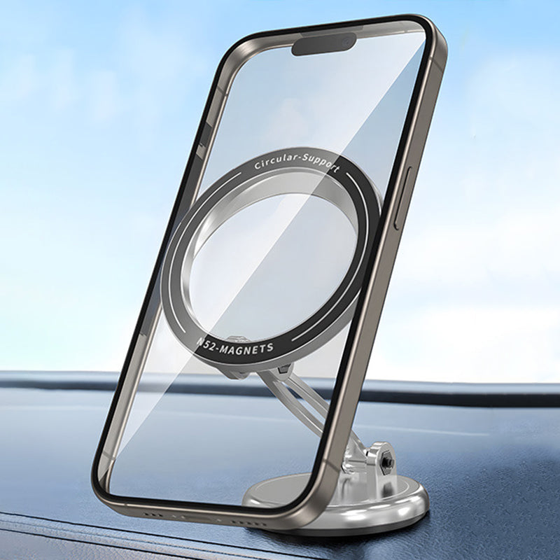 Car Mount Magnetic Phone Holder Rotary Foldable Zinc Alloy Phone Stand Compatible with MagSafe Car Mount Magnetic Phone Holder Rotary Foldable Zinc Alloy Phone Stand Compatible with MagSafe